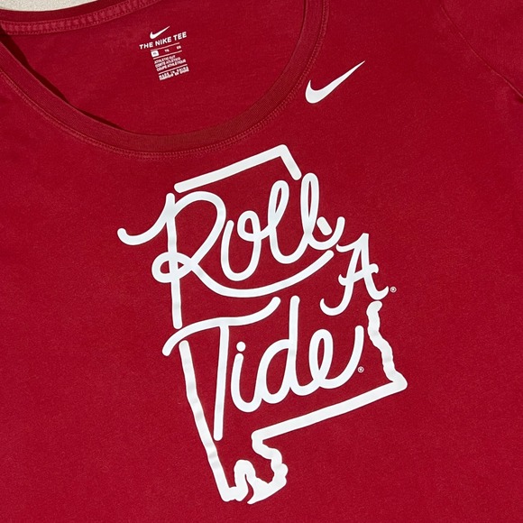 Nike The Nike Tee Alabama Roll Tide Crimson Red T-Shirt XL *FLAW - Picture 1 of 9